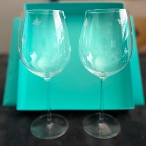 Tiffany and Co. White Wine Glasses in Crystal Glass